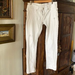 Pre-Loved Seven For Mankind White Stretchy Jeans SZ 8